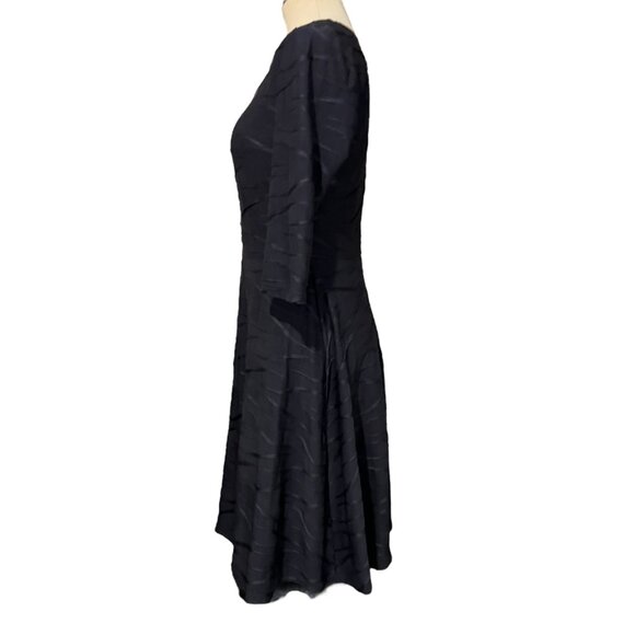 Joseph Ribkoff Dress Womens Black Textured Stretchy Bodycon A Line Midi size 6 - Picture 4 of 10